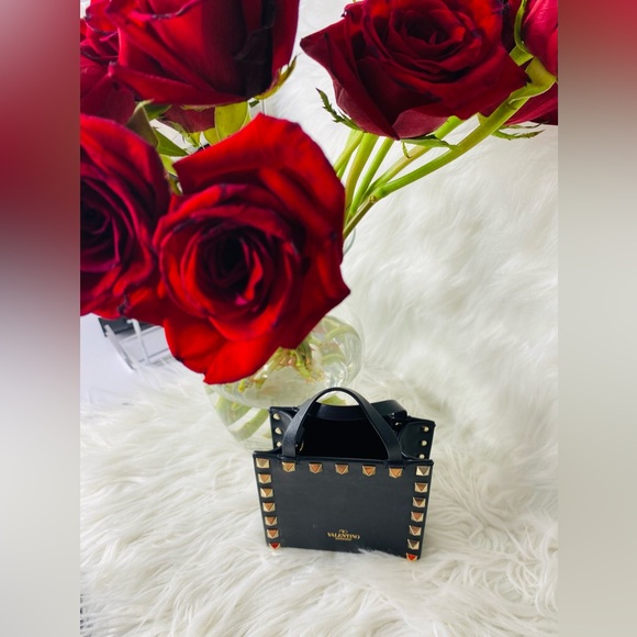 Valentino Garavani Black Mini Bag with Gold Studs - Picture 5 of 16